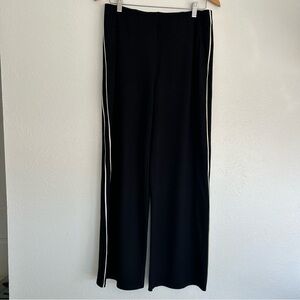 J. Jill Wearever Collection Black Full Leg Track Pant Athletic Lounge Casual